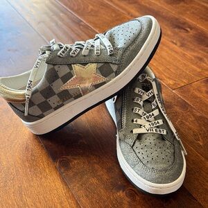 Vintage Havana Kids Sneakers - Gray and Gold